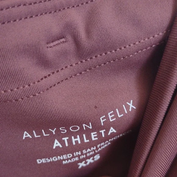 Athleta Allison Felix XXS  Reveal Tight Precision High Waisted Mauve Leggings - Picture 6 of 11
